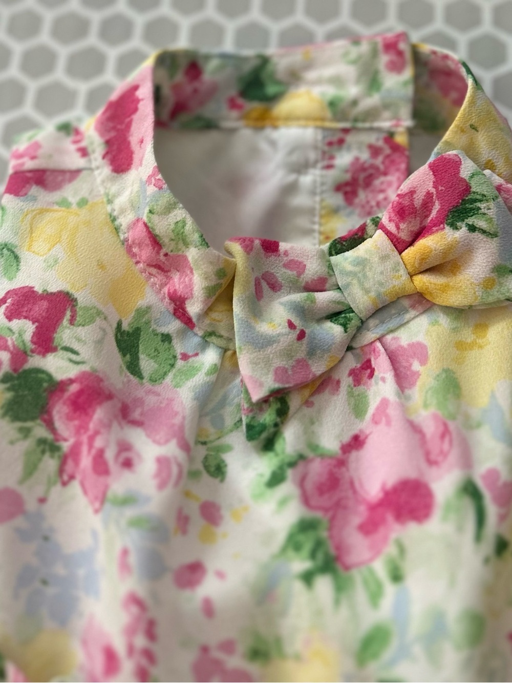 Janie and Jack Floral Ruffle Dress in Pink, Yellow & Green Petticoat Size 3 - Picture 3 of 7